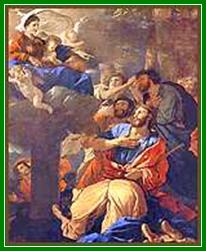 [Aparicin de la Virgen del Pilar a Santiago de Nicols Poussin. 1628]